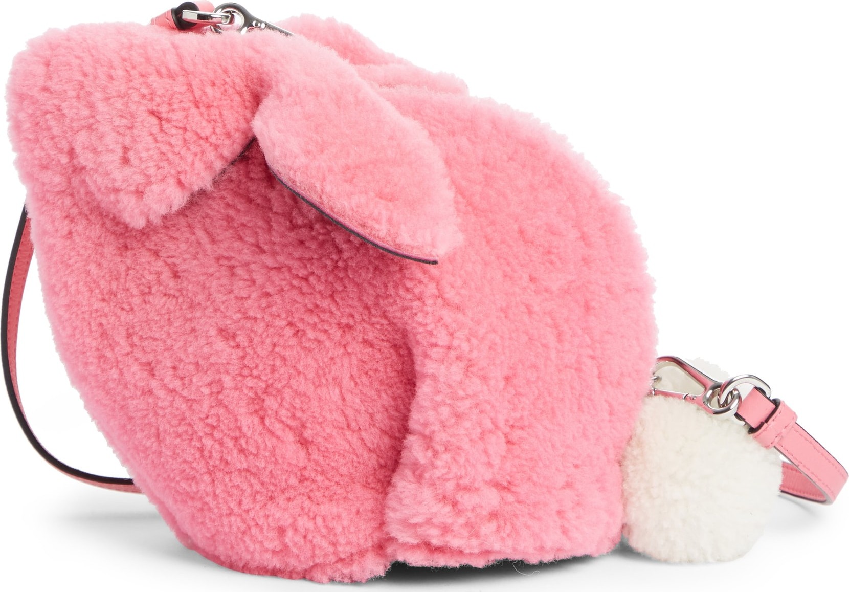 LOEWE Mini Bunny Fuzzy Genuine Shearling Crossbody Bag