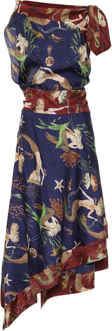 LOEWE Paula’s Ibiza silk-satin midi dress