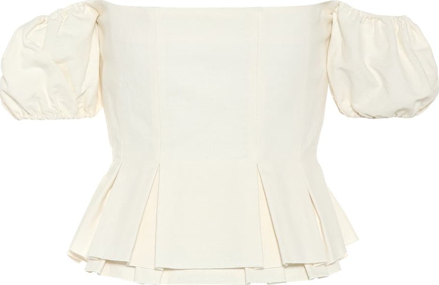 Brock Collection Off-the-shoulder cotton-blend top