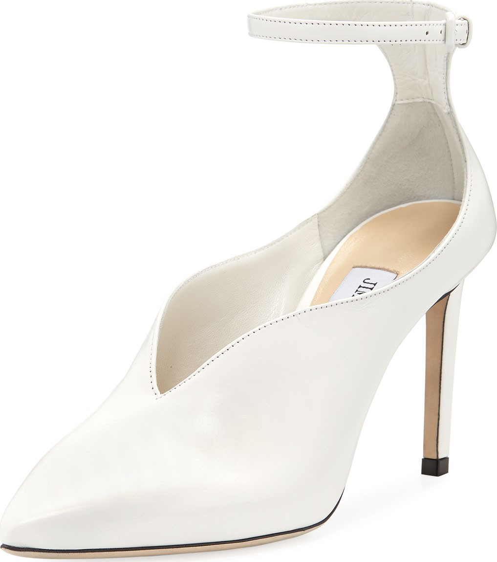 Jimmy Choo Sonia Leather Ankle-Strap Pumps