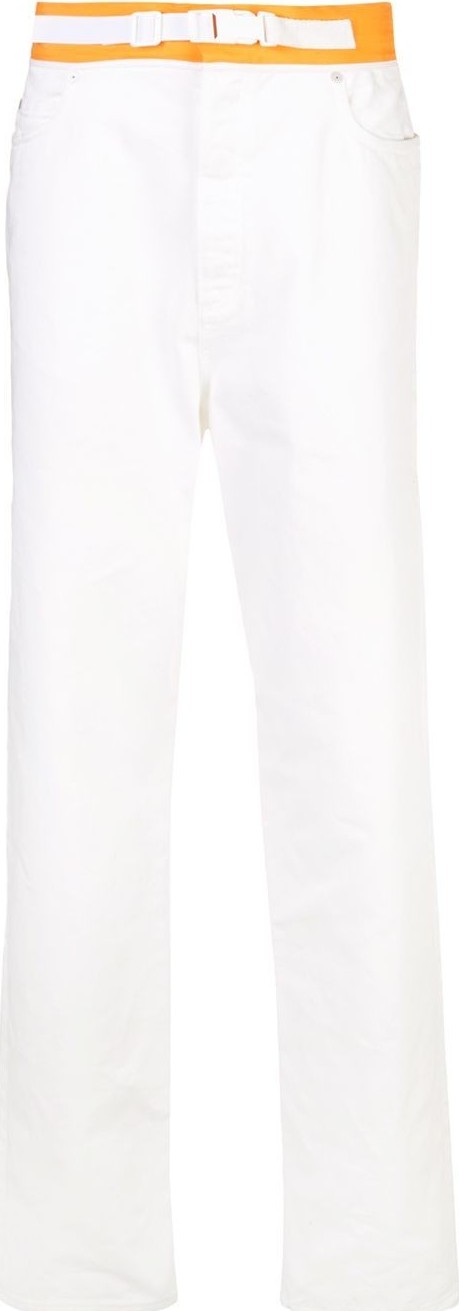 Maison Margiela Spliced white denim pants