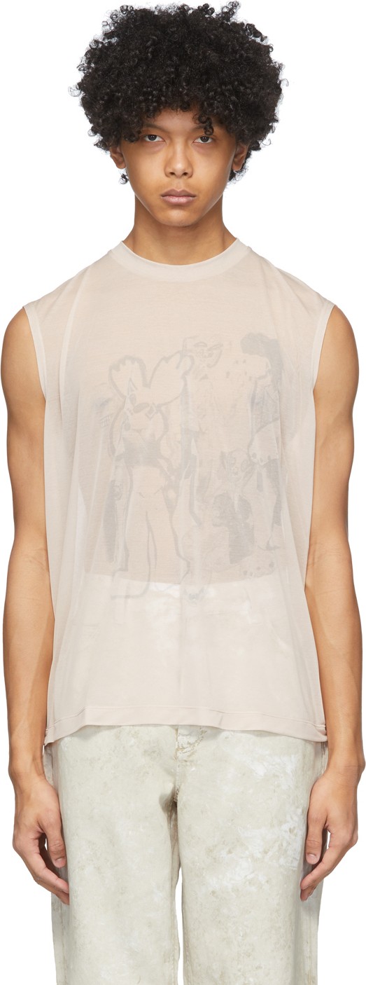 Our Legacy Pink Rubber Riot Tank Top