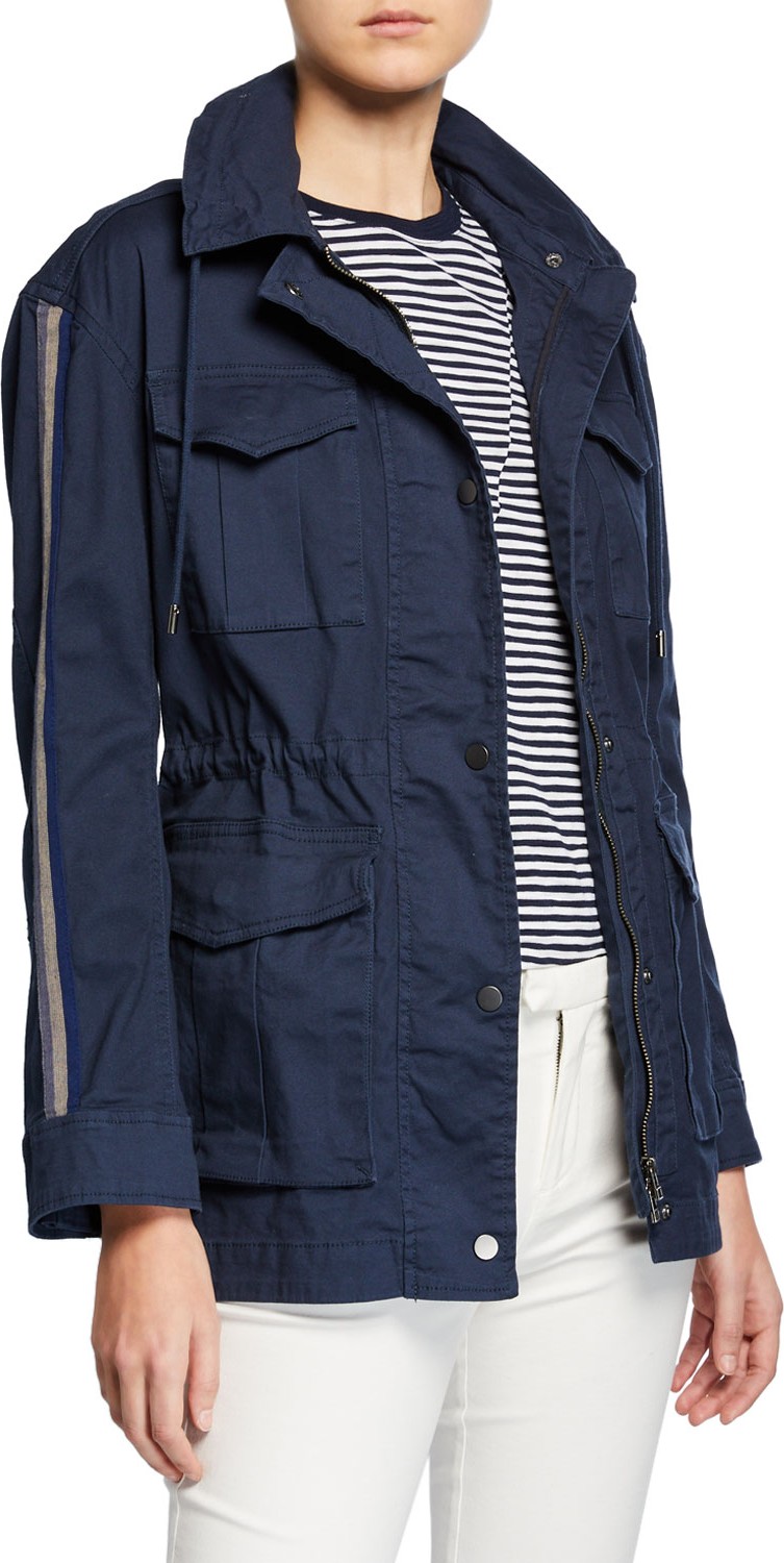 ATM Anthony Thomas Melillo Cotton Twill Field Jacket with Stowaway Hood