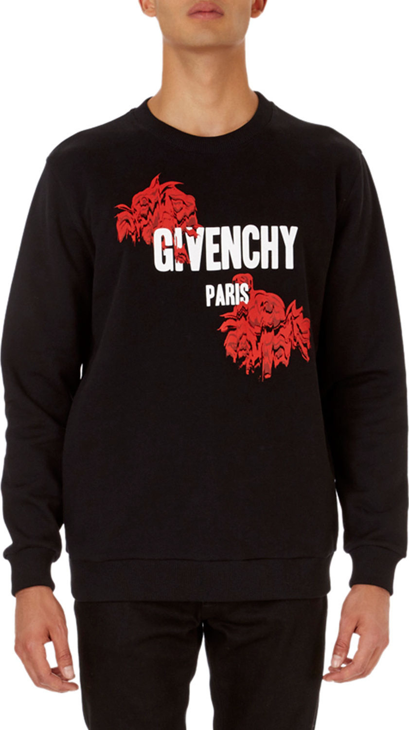 Givenchy Logo-and-Rose Graphic Cuban Fit Sweatshirt