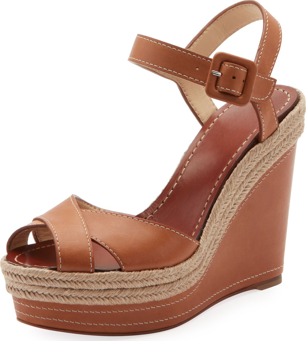 Christian Louboutin Almeria Wedge Red Sole Espadrilles