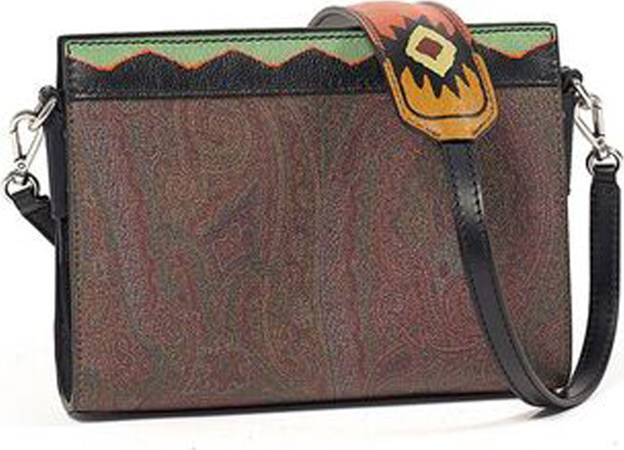 Etro Paisley-Print Leather Clutch Bag