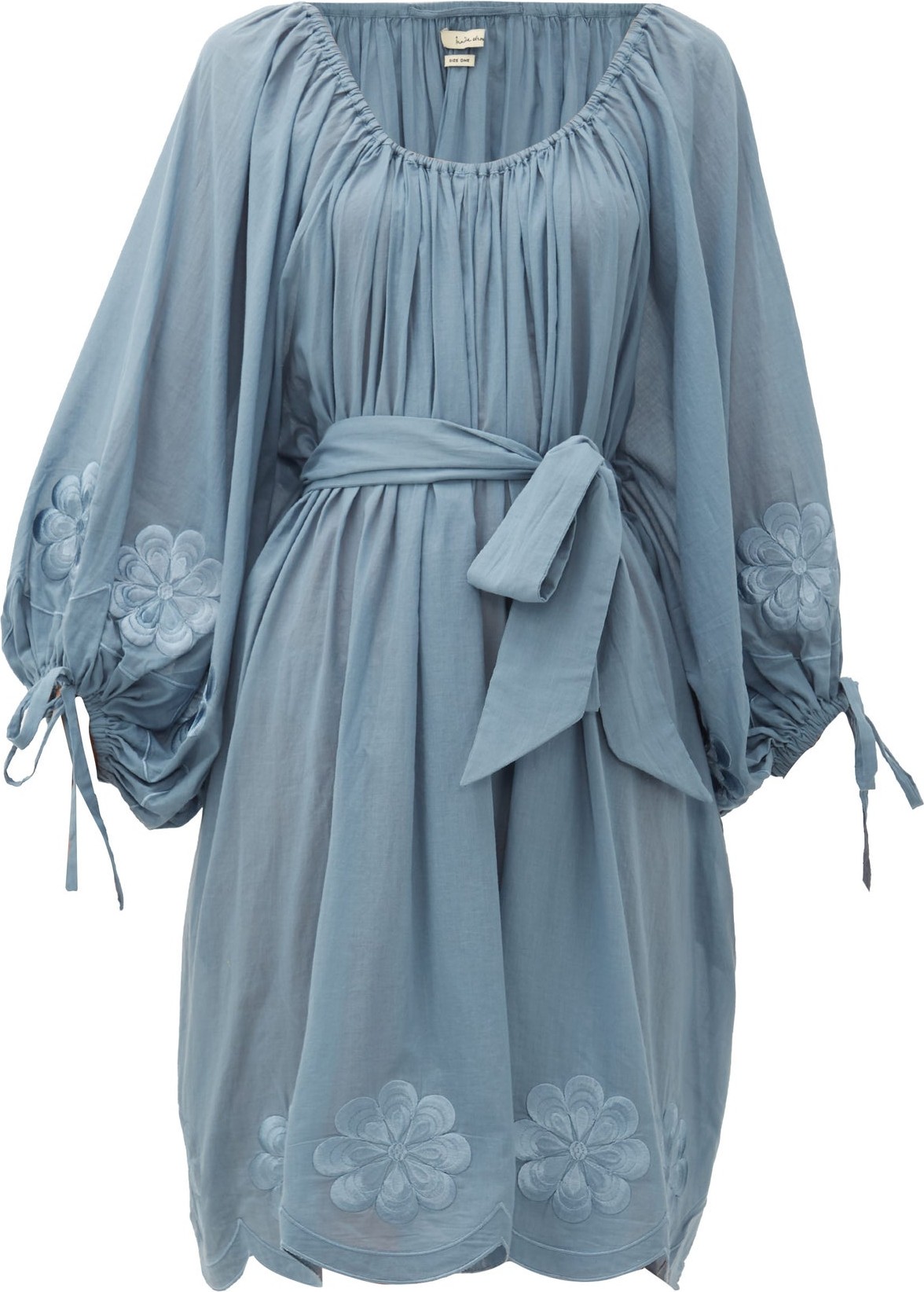 Innika Choo Frida Burds embroidered cotton mini dress