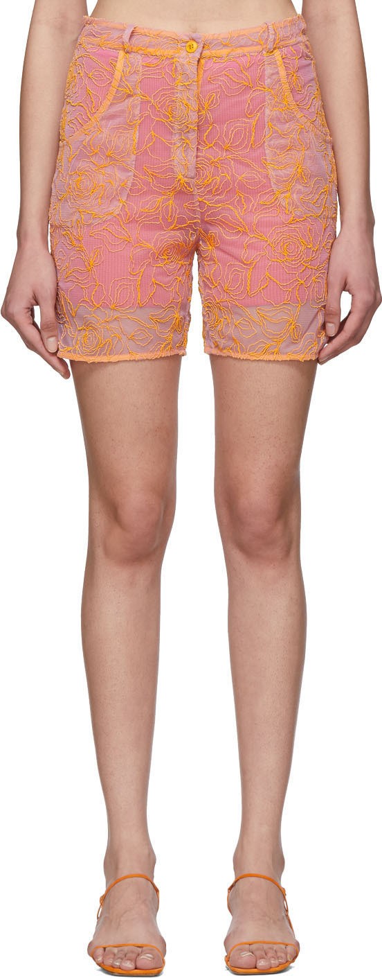 Jacquemus Pink & Orange 'Le Short Lavandou' Shorts