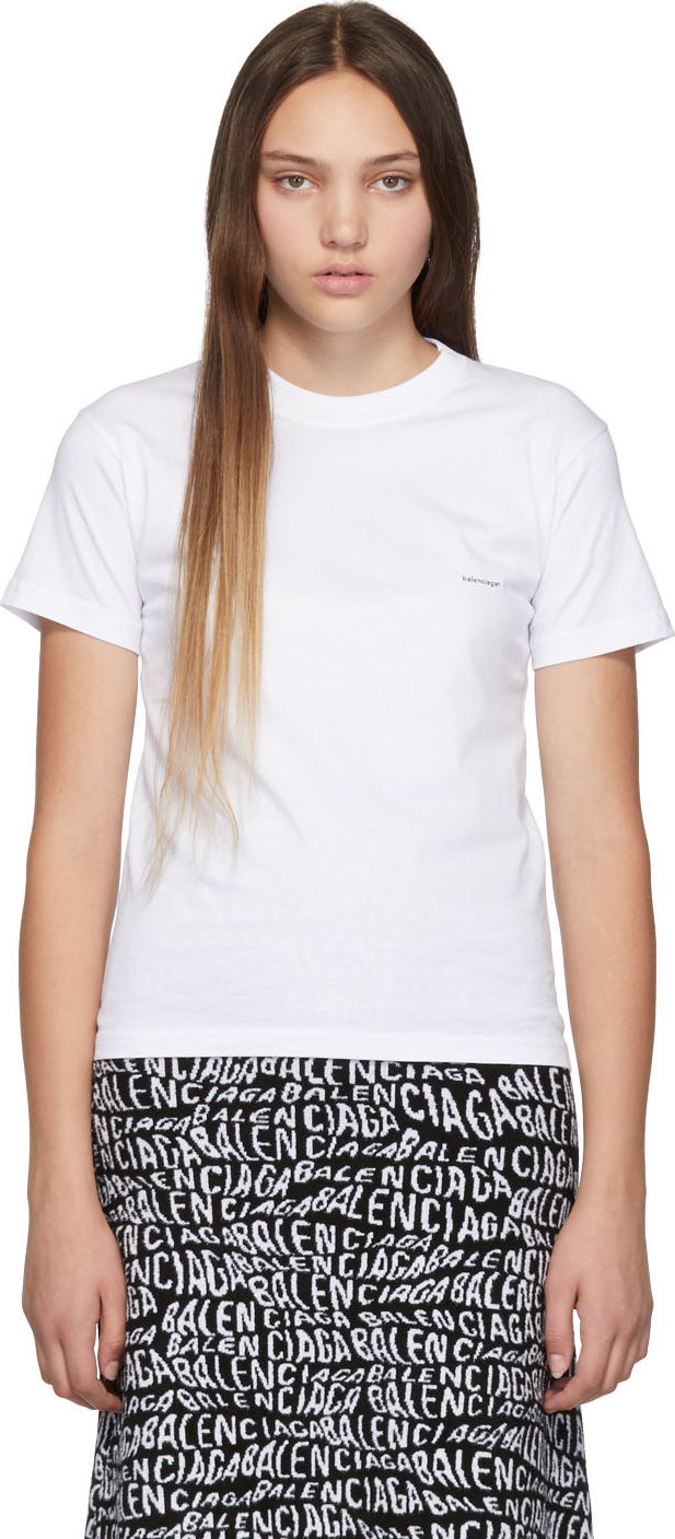 Balenciaga White Oversized Classic T-Shirt