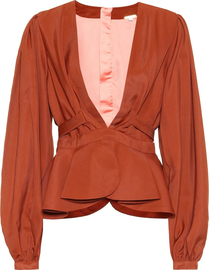 Johanna Ortiz Coral De Nuqui twill top