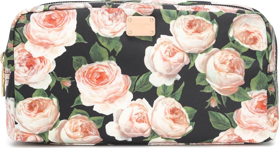 Dolce & Gabbana Floral-printed cosmetics case