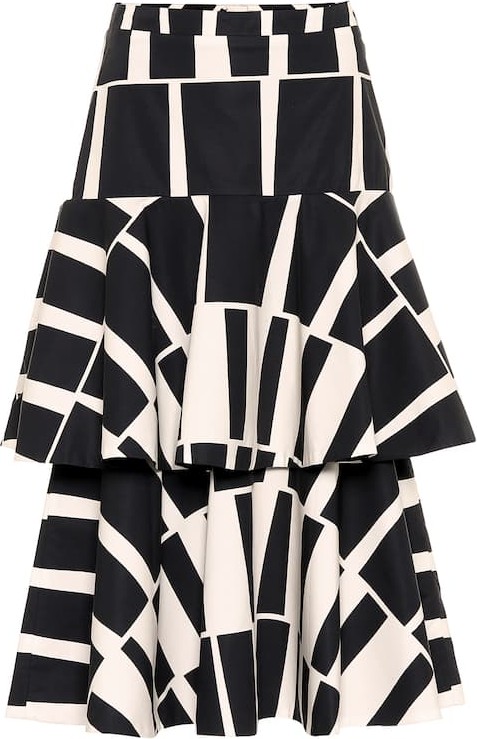 Johanna Ortiz Vanguard cotton midi skirt