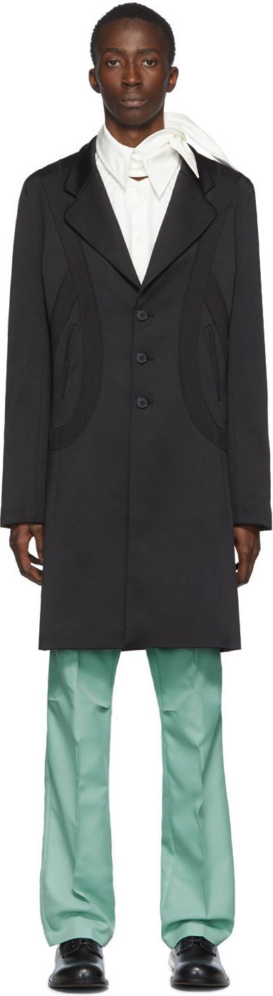 Kiko Kostadinov Black Lasso Long Blazer Coat
