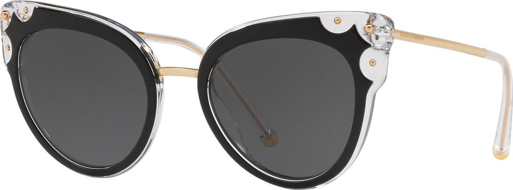 Dolce & Gabbana Cat-Eye Acetate & Metal Sunglasses