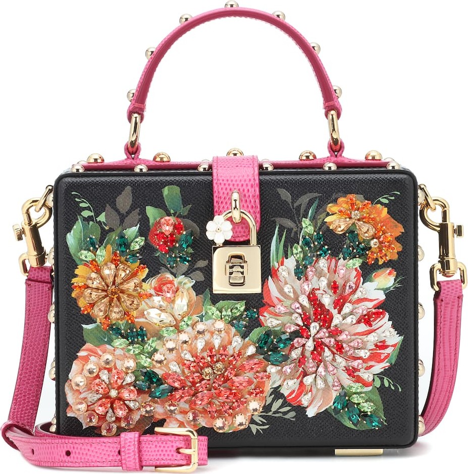 Dolce & Gabbana Dolce Box crystal leather clutch