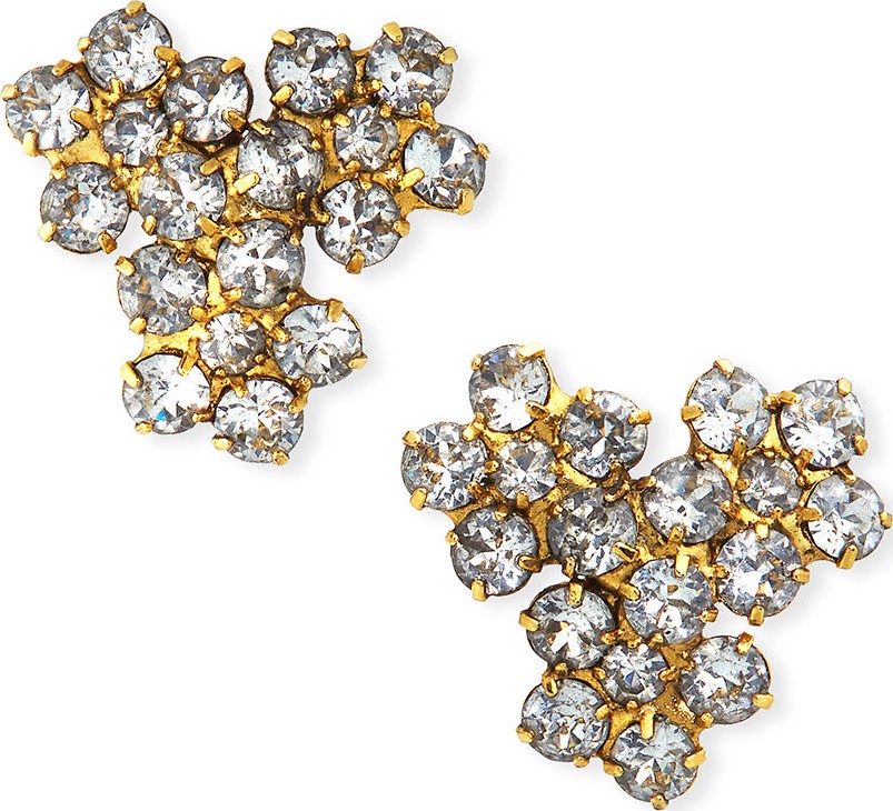 Jennifer Behr Violet Crystal Stud Earrings