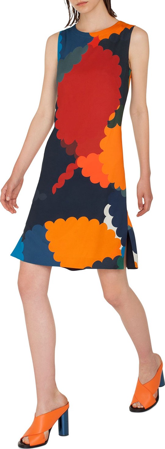 Akris Punto Nuvola-Print Jersey Shift Dress