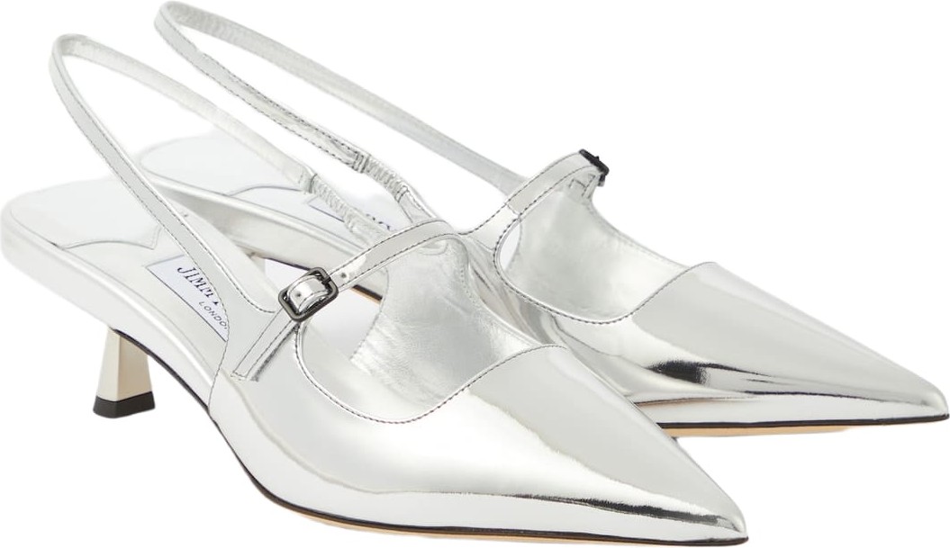 Jimmy Choo - Didi 45 metallic leather slingback pumps Jimmy Choo - Didi 45 metallic leather slingback pumps