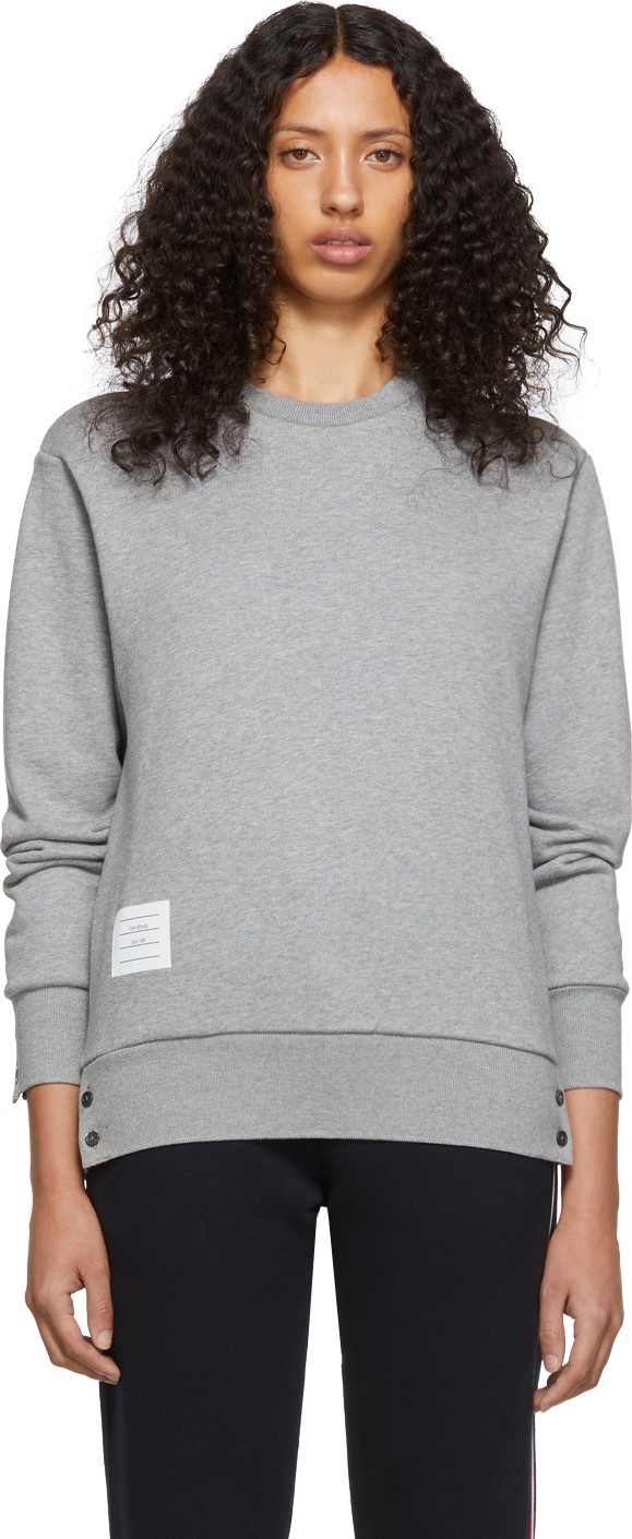 Thom Browne Grey Classic Loopback Crewneck Sweatshirt