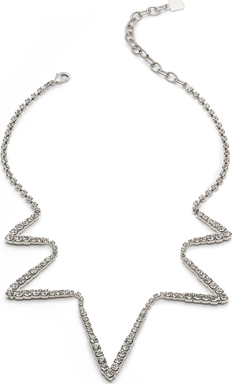 DANNIJO Lotus Crystal Zigzag Necklace