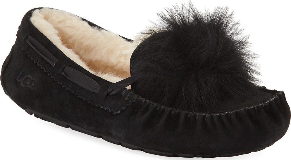 UGG Dakota Pompom Woven Moccasin