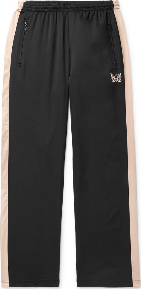 Needles Embroidered Striped Satin Sweatpants