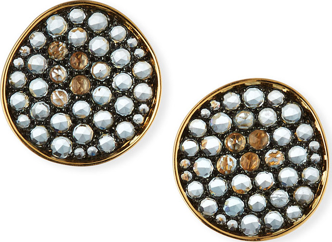 Etho Maria 18k Gold & Blue Topaz Earrings
