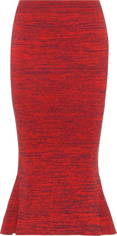 Stella McCartney Knitted cotton midi skirt