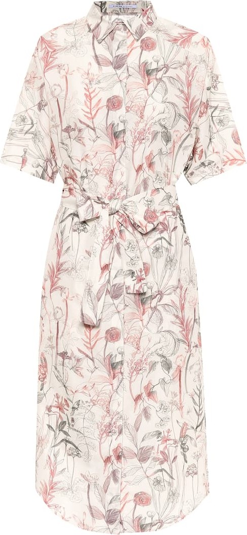 Agnona Floral cotton and silk shirt dress