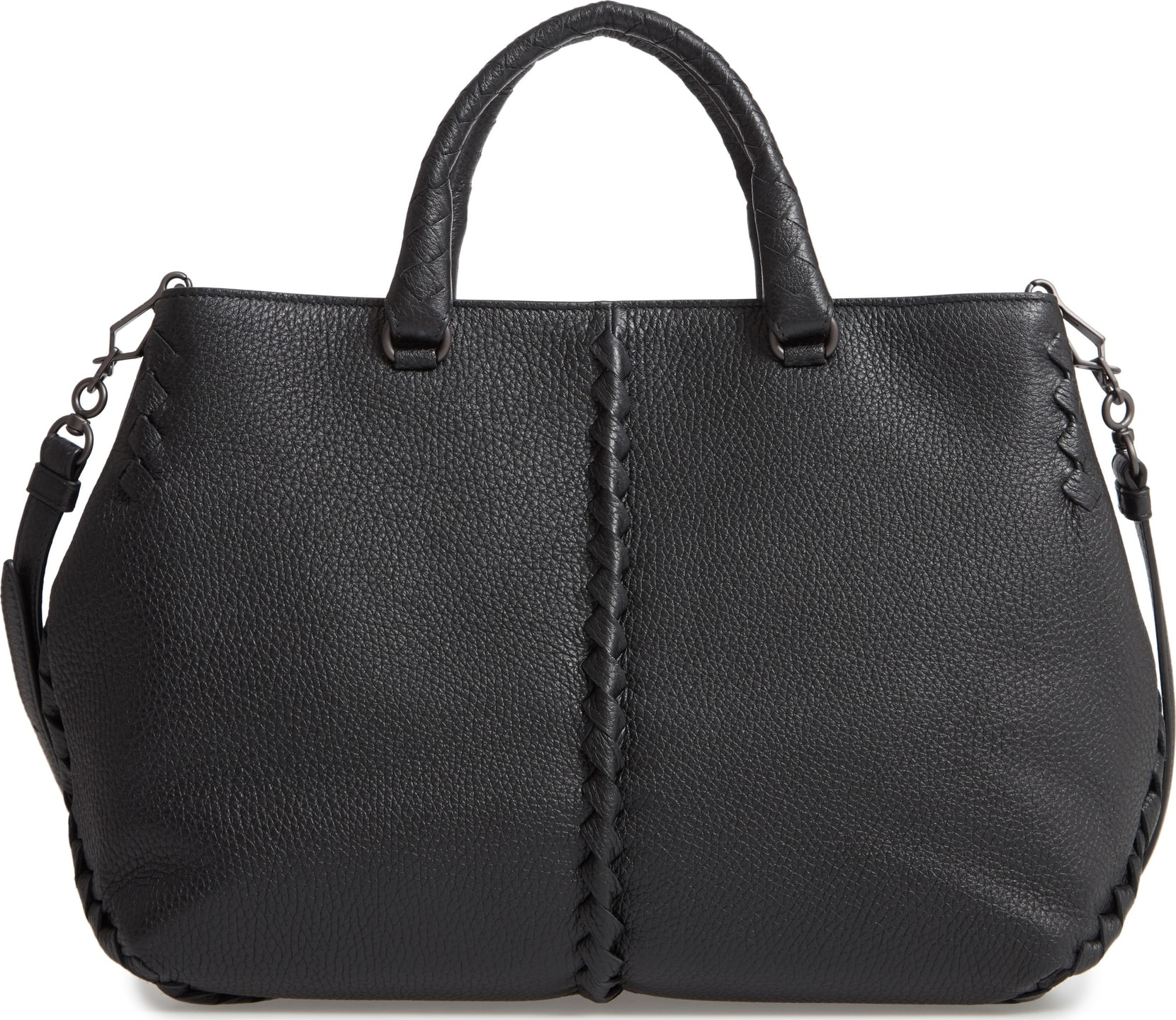 Bottega Veneta Woven Edge Deerskin Satchel