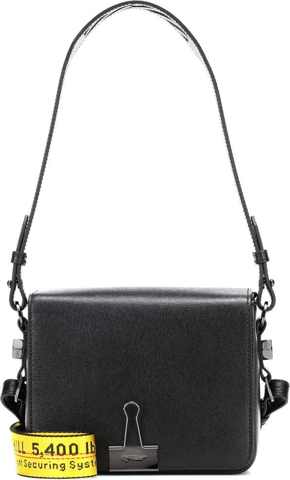 Off White Binder Clip leather shoulder bag