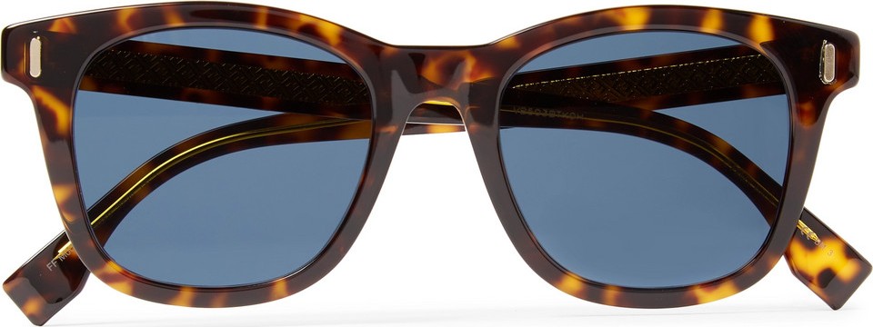 Fendi D-Frame Tortoiseshell Acetate Sunglasses