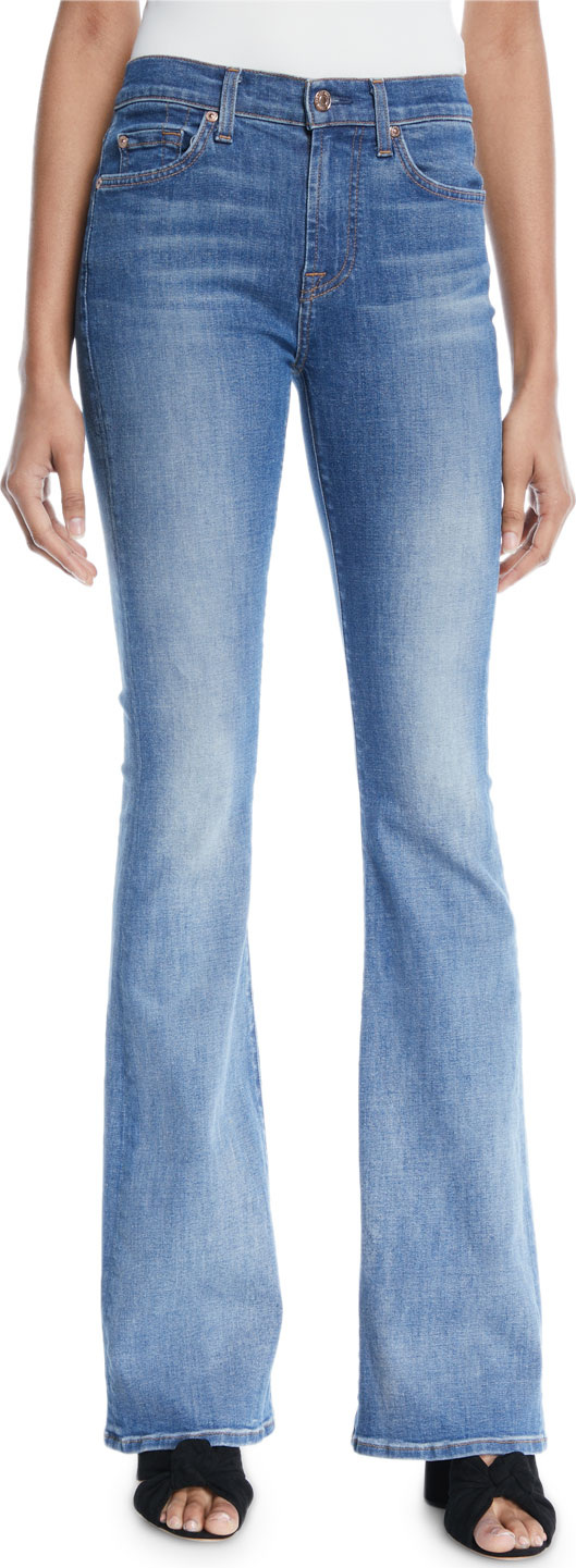 7 For All Mankind Ali Faded Flare-Leg Jeans