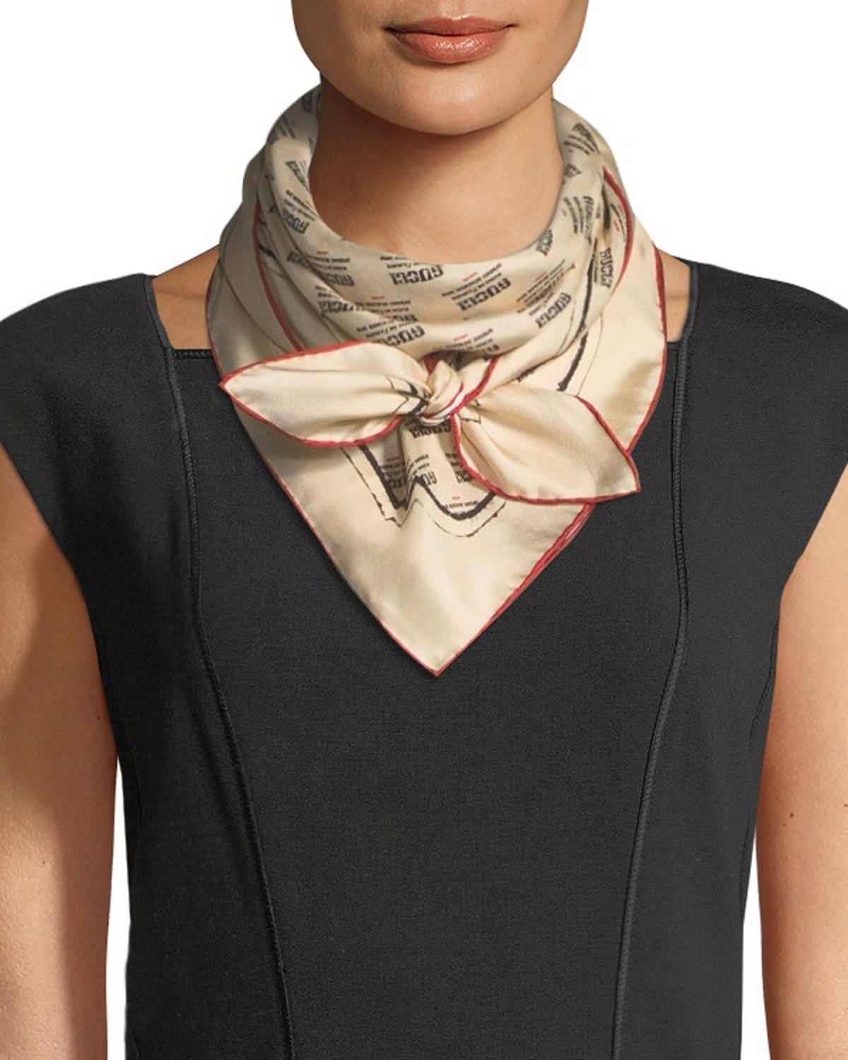 Gucci Silk Hypnotism Stamp Scarf
