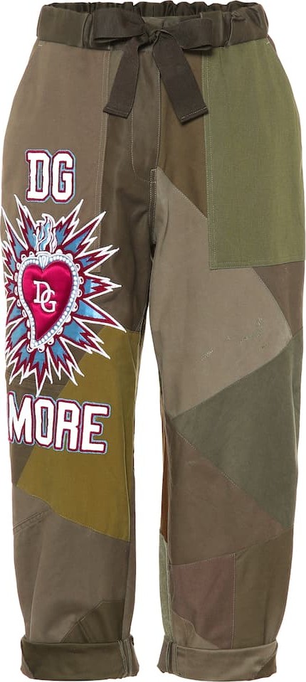 Dolce & Gabbana Cropped high-rise cotton pants