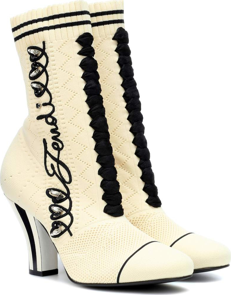 Fendi Rockoko knit ankle boots