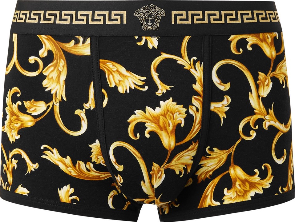 Versace Printed Stretch-Jersey Boxer Briefs