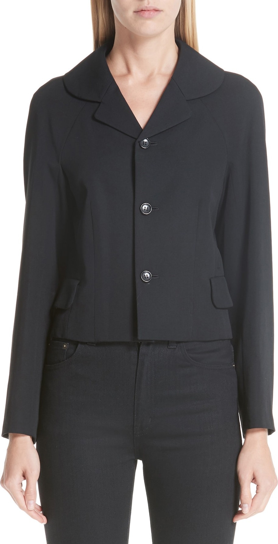 Comme Des Garcons Three Button Wool Jacket