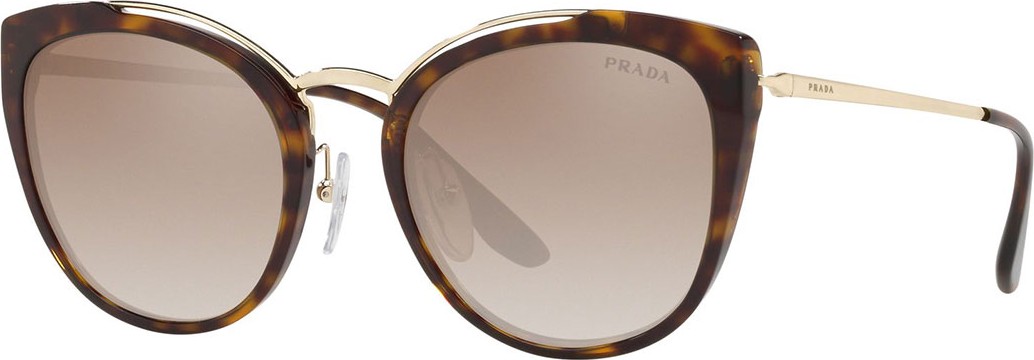 Prada Acetate & Metal Mirrored Cat-Eye Sunglasses
