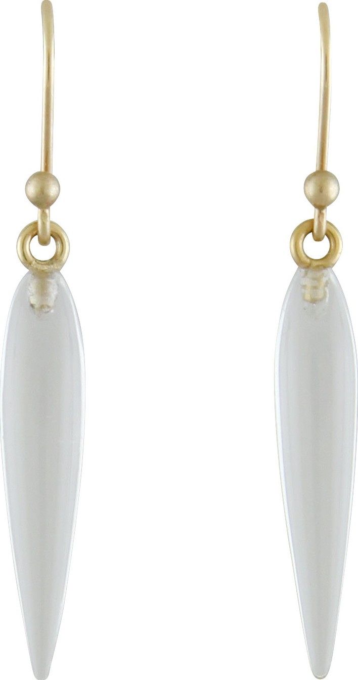Ted Muehling Small Rock Crystal Rice Earrings