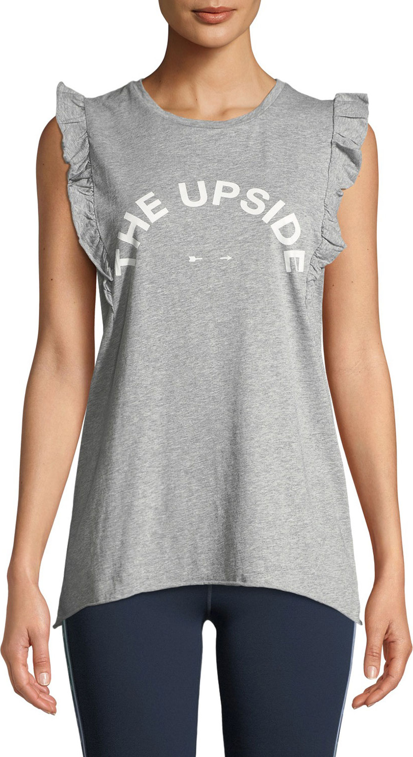 The Upside Scoop-Neck Graphic Frill Muscle Tank