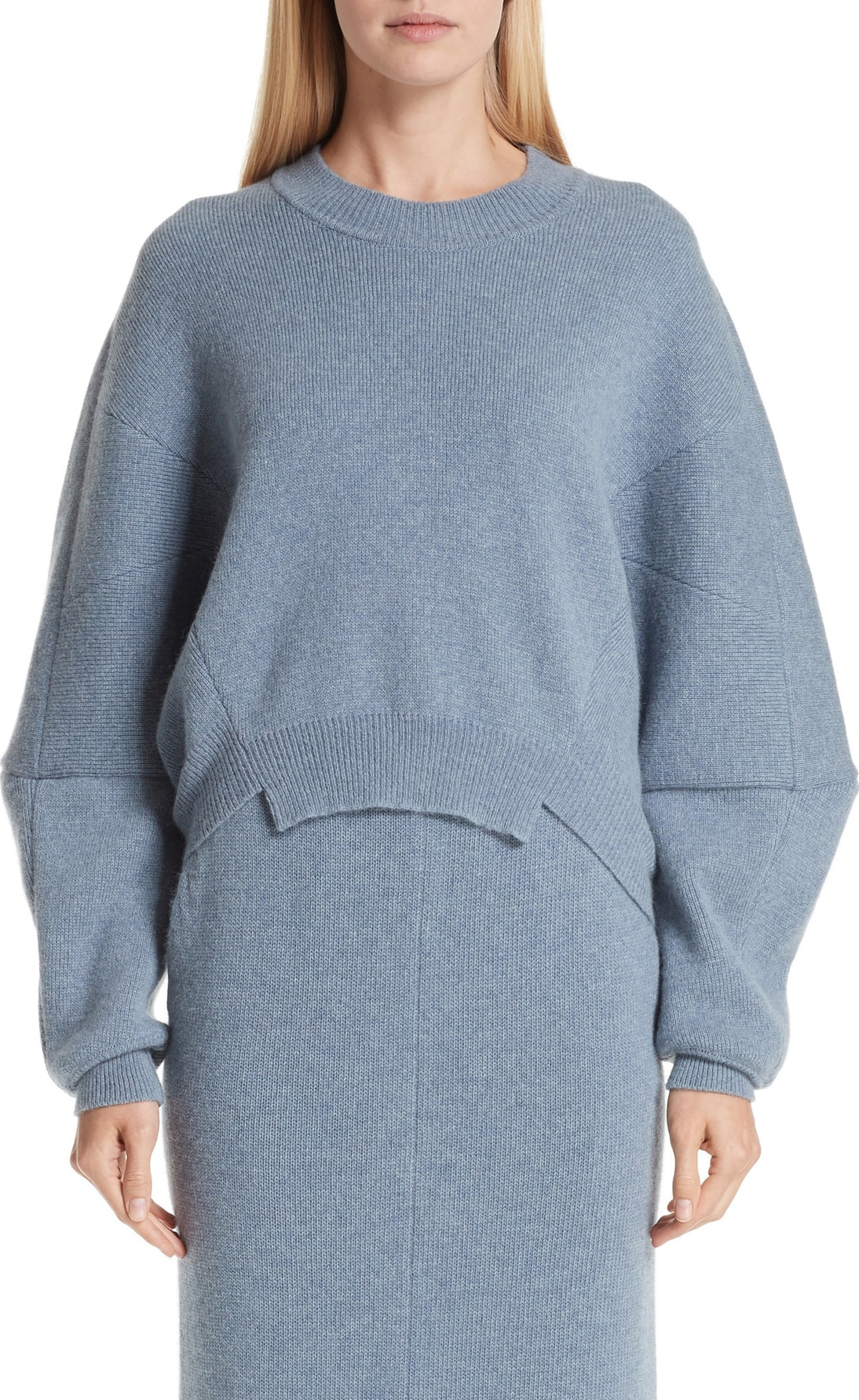 Stella McCartney Cutout Hem Wool & Alpaca Sweater