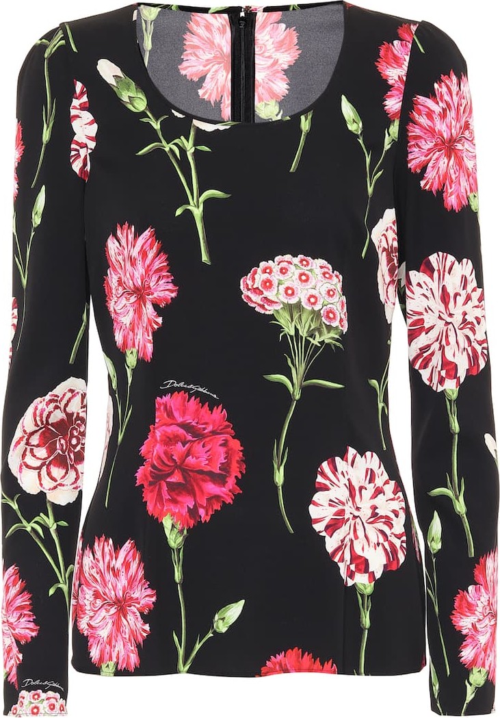 Dolce & Gabbana Floral stretch silk top