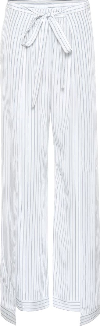 Chloe Pinstripe silk wide-leg pants Chloe Pinstripe silk wide-leg pants