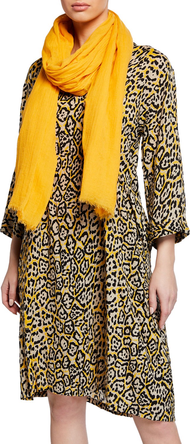 Masai Ava Cotton Eyelash-Fringe Scarf