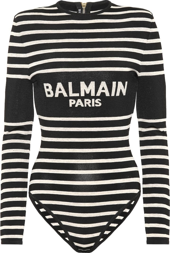 Balmain Striped bodysuit