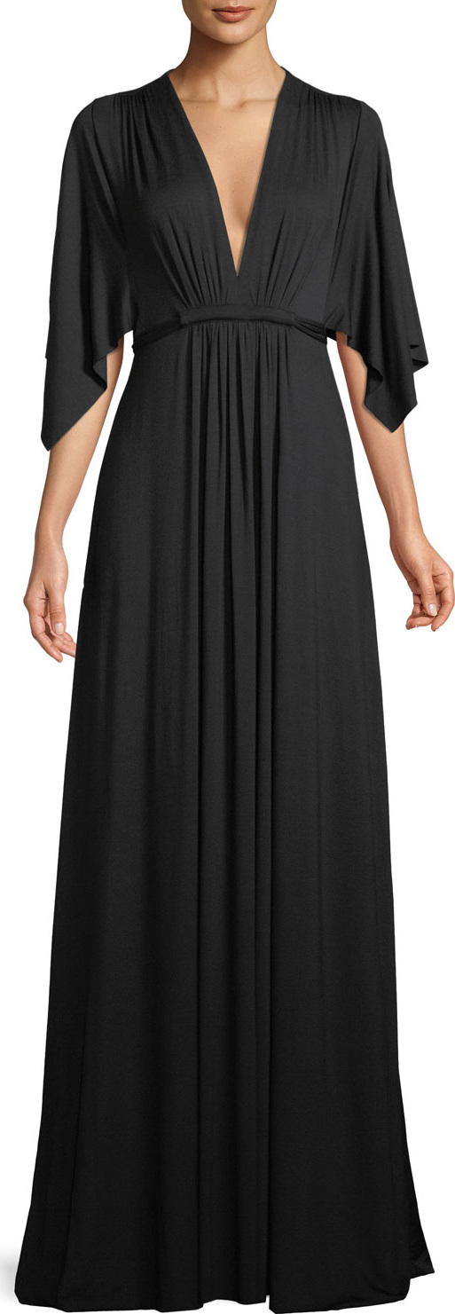 Rachel Pally Long Sleeveless Empire-Waist Caftan Dress