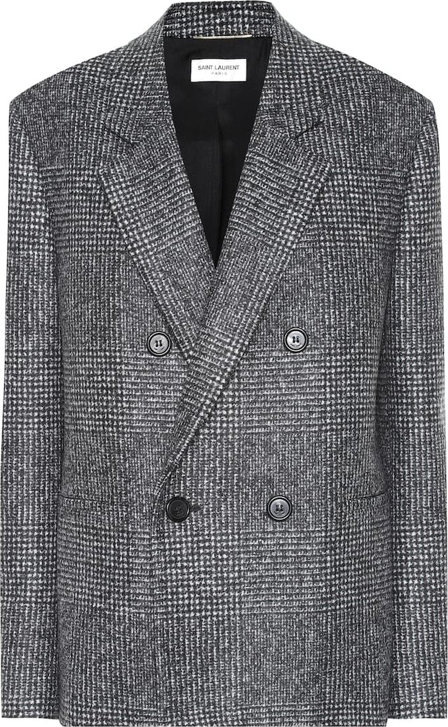 Saint Laurent Checked wool-blend blazer
