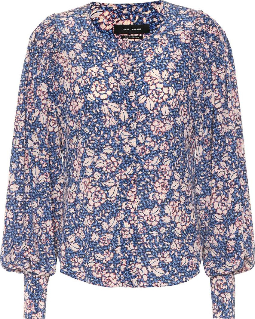 Isabel Marant Berny printed silk-blend blouse
