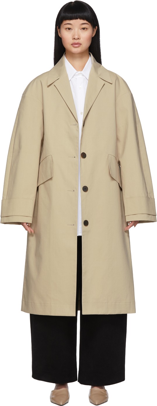 Studio Nicholson Beige Bonded Vega Mac Coat